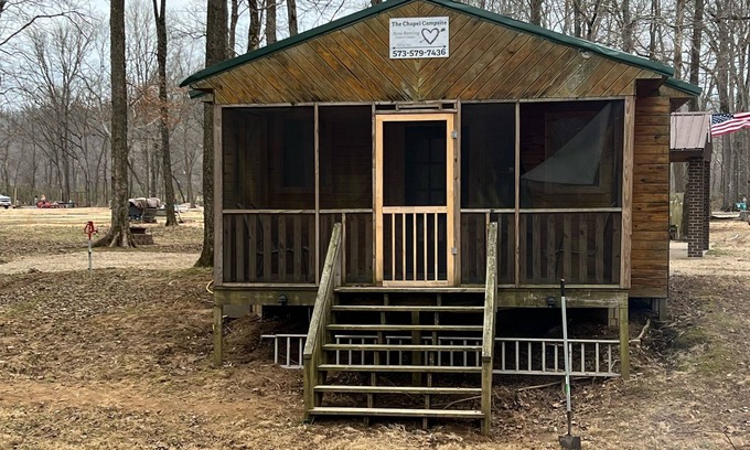 Grassy Cabin | The Chapel Cabin at Twin Bridges Campground