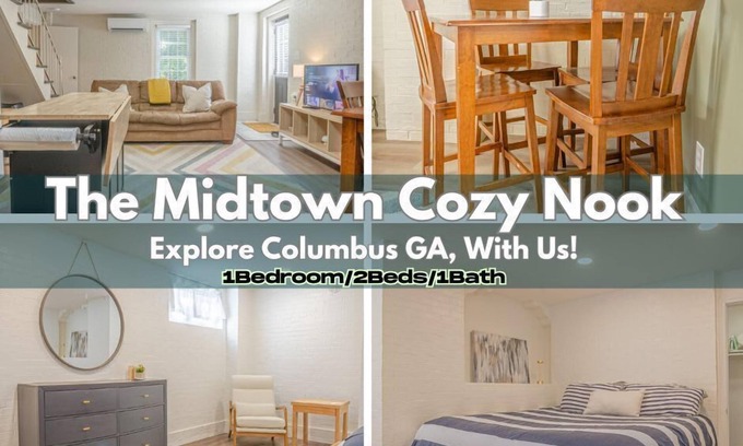 Columbus Apartment | The Midtown Cozy Nook: 1BR Near Fort Moore