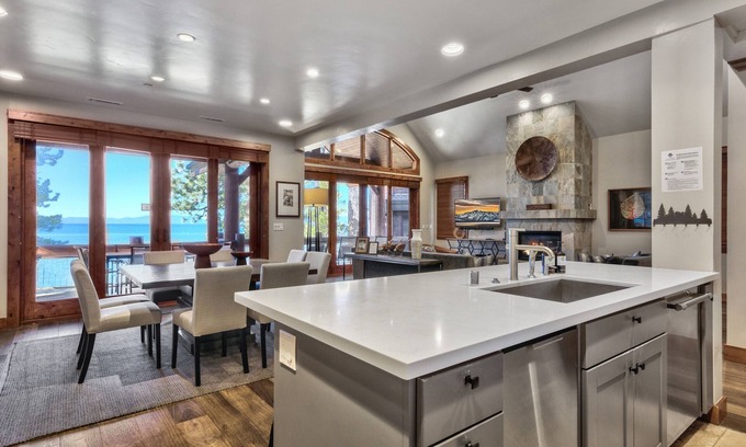 Sierra Shores Condo | The Peak #14 Private Lakefront Luxury Steps to Beach, Dining and Adventure