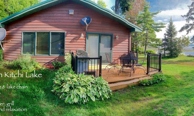 Cass Lake House | The Point- Between 2 shores, sand beach, canoe, cozy, click pic for Fall deals