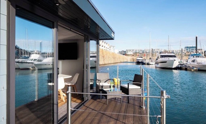 St. Helier Boat Rental | The Shells floating luxury apartments in St Helier Marina - a unique experiencen