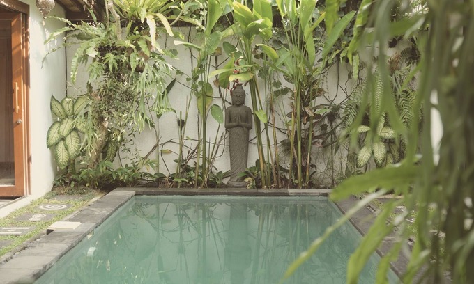 Singakerta Villa | The Third Eye House. Salt water pool. Art. Baths