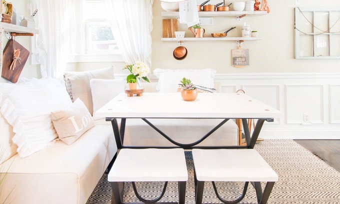 East Shoreham House | The Whitewashed Home with Movie Theatre & Outdoor Oasis