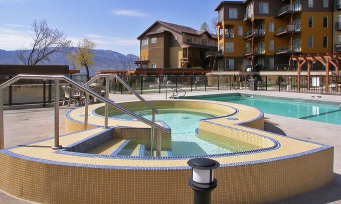 Westbank Condo | The Willow a Modern lake front condo steps from a quiet beach