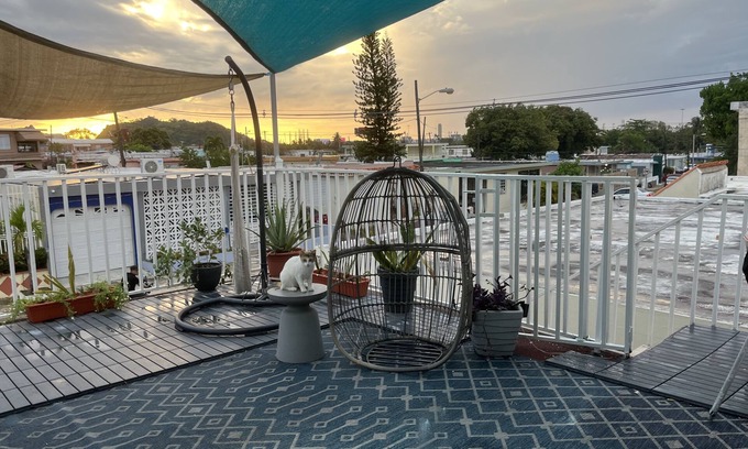 Gobernador Pinero Apartment | The Yellow Door Casita A/C, Parking, Private Balcony & more