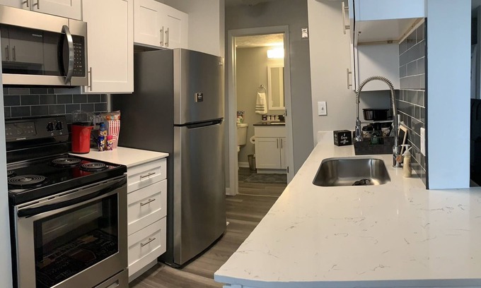 Indianapolis Apartment | This quiet property is a comfy gem to the busy city.