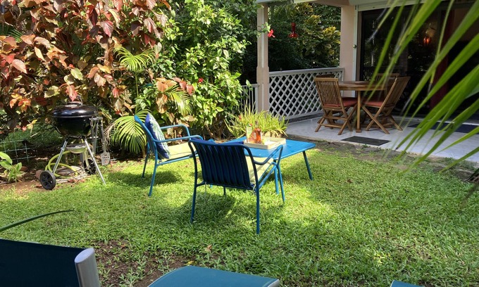 Trois-Ilets Apartment | Ti Colibri - 1ch - 4 p - 150m from the beach - Swimming pool - Private garden