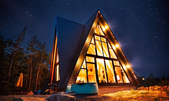 Alban Cabin | Timber A-Frame Cabin on French River