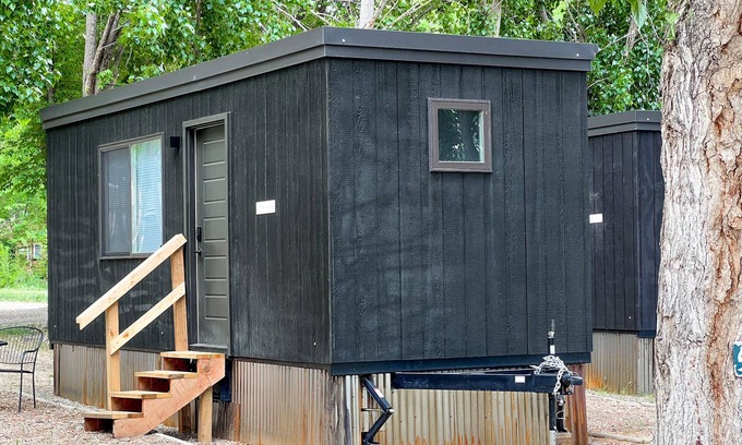 Montrose House | Tiny home with one queen bed and full size futon.