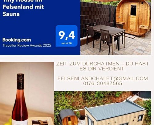 Lug Ski Chalet | Tiny House im Felsenland mit Sauna