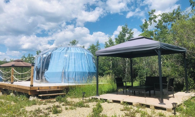 Calgary RV Rental | tnGlamping Dome 4 in ghost lake