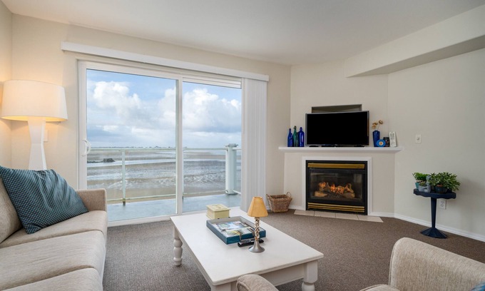 Lincoln City Condo | Top floor condo with bay and ocean views in historic Taft, Lincoln City!