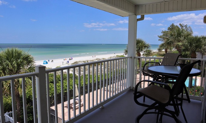 Indian Rocks Beach Condo | Top Floor, End Unit Views of Indian Rocks & Walkable to the Best Eats of IRB!