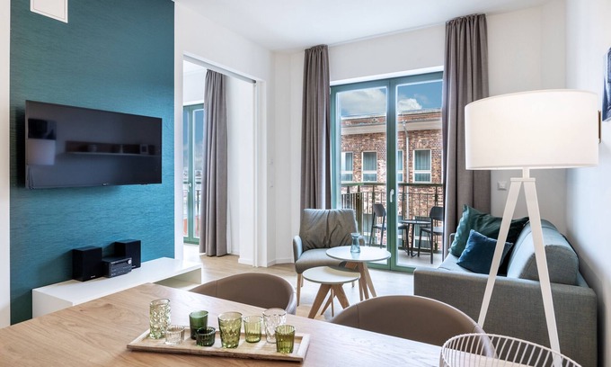 Wismar Apartment | Topmodernes 2-zimmer Apartment mit Balkon und Wlan in Erstklassiger Hafenlage