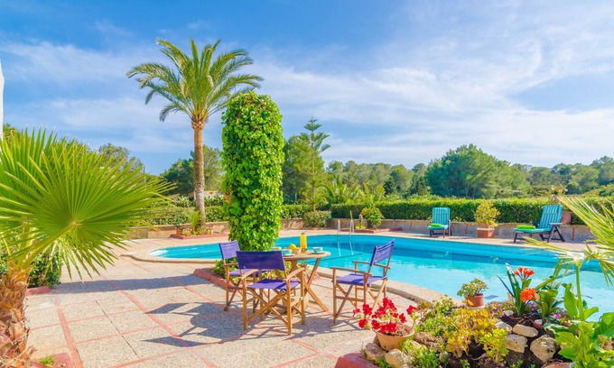 Campos Villa | TORRE MARINA - Villa with private pool in Sa Ràpita. Free WiFi