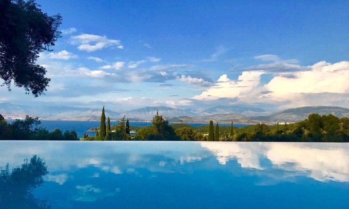 Petaleia Villa | Tortoise Hill Villa near Kassiopi with infinity pool and stunning views