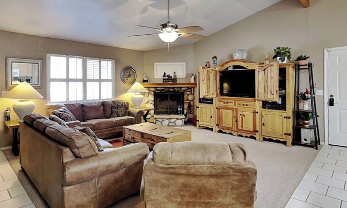 Ruidoso House | Touch of Santa Fe | Serene Views, Hot Tub + Fenced-In Yard!