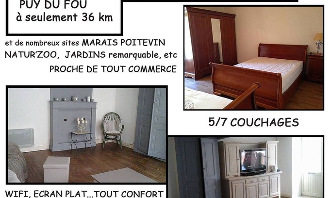 La Chataigneraie House | TOWN HOUSE NEAR PUY DU FOU AND VENDEE BEACHES No linen provided