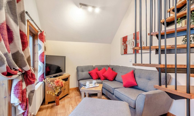 Dumfries Ski Chalet | Traditional country style A-frame lodge.