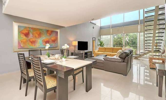 Playacar Fase II Apartment | Tranquil Stay with Pool, Private Terrace, and BBQ