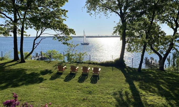 Hay Beach House | Tranquil, Beachfront Getaway with Dock, Fabulous Sunset Views!