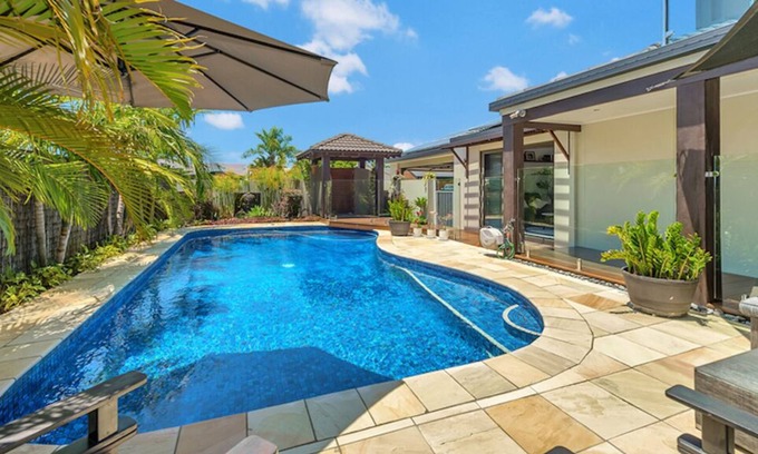 Paradise Point Apartment | Tranquility in Paradise, private suite overlooking sparkling swimming pool