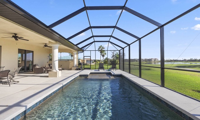 Cape Haze House | Tropical Tee Party - Find Luxury for 90 days to 6 months. Perfect - Pool, Golf, Boating & Beaches!