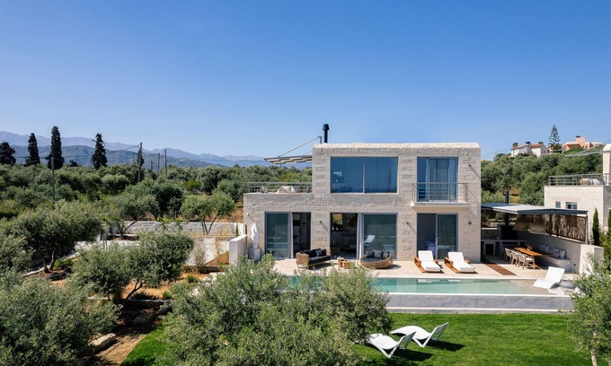 Daratsos Villa | * Twin Oasis: Brand new villas with heated pool, view and garden *