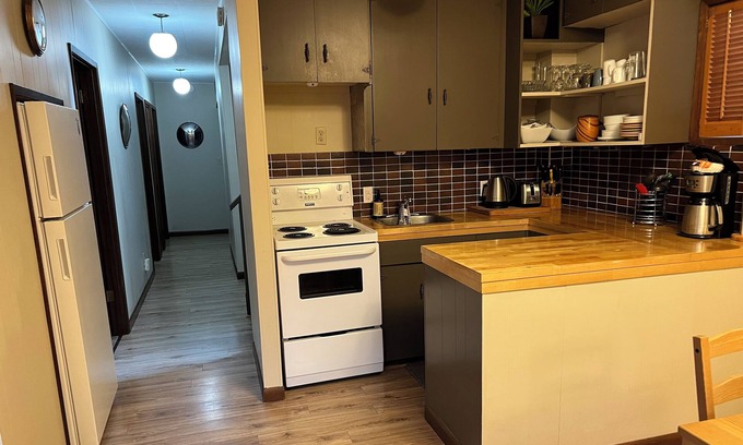 Kenora Apartment | Two bedroom apartment walking distance from two boat launches.