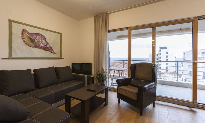Becici Apartment | Two Bedrooms Two Terraces Sea view and mountain view
