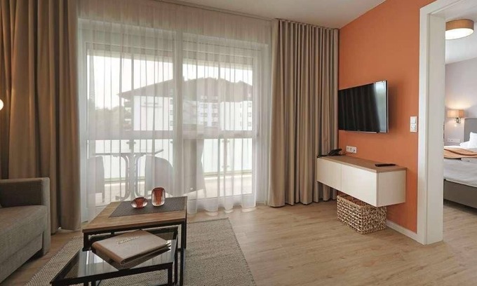 Bad Fuessing Apartment | Two-room suite with large covered balcony