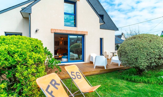 Locmariaquer House | Ty Kéréré - Maison 3★ - Calme, Grand Jardin Arboré, 500m plage