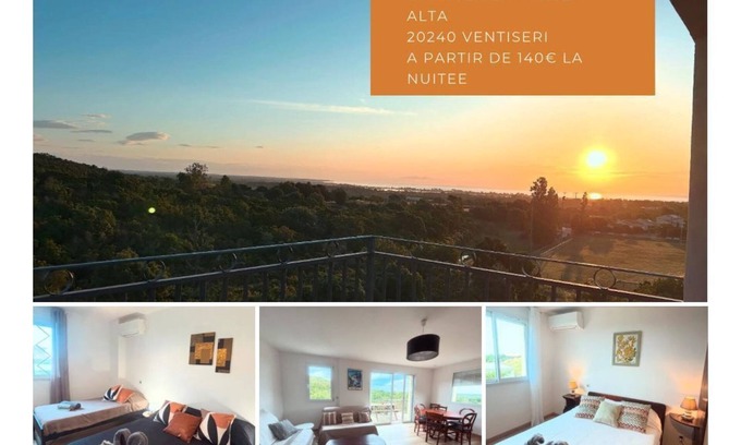 Ventiseri Apartment | U Libecciu apartment with magnificent sea view.