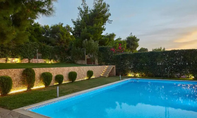 Lavreotiki House | Unique “green” villa with natural pool