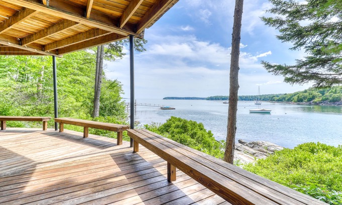 Isle of Springs Cottage | Unique oceanfront home with a deck, tons of natural light, & amazing views