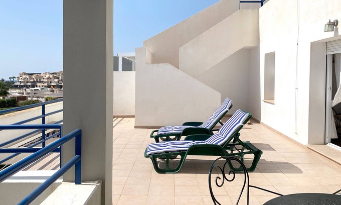Vera Beach Apartment | Unique Penthouse with Sea Views, 3 Terraces in a Beachfront Complex.