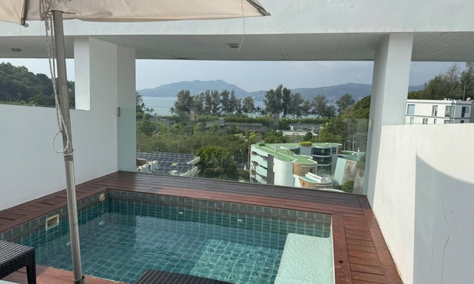 Patong Apartment | Unique sea view studio with private terrace & pool