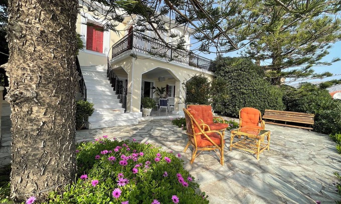 Vrontados Villa | Unique seafront villa with lush gardens and unparalleled sea views
