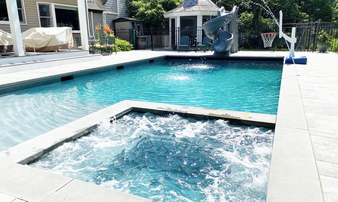 Southold House | Unique Southold waterfront luxury home with heated pool on Long Creek
