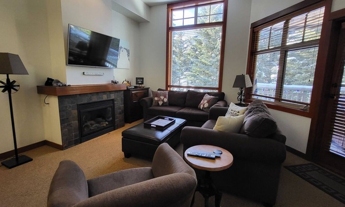 Sun Peaks Condo | Upper level entry - 2 bedroom condo with easy access to ski trails and private hot tub