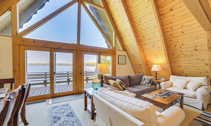 Channing Cabin | Upper Peninsula Lakefront A-Frame Cabin w/Dock