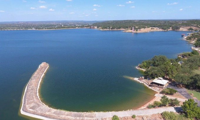 Buchanan Dam House | Upstay - 10-Acre Lakeside Mansion w Boat Ramp