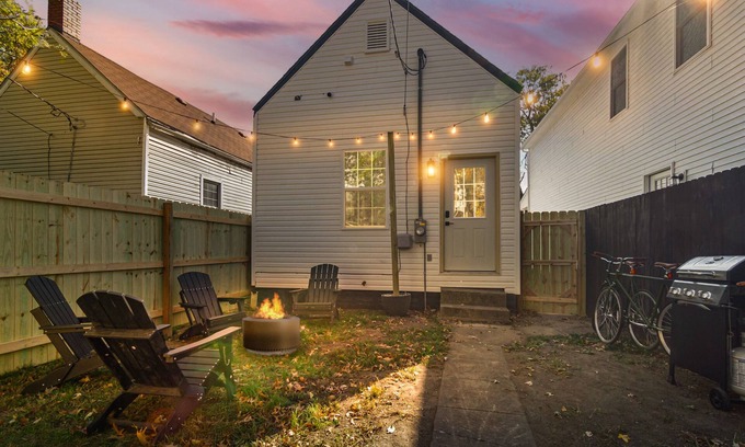 Evansville House | Uptown Haven: Stylish Stay Near Downtown with Bikes and Firepit near Downtown