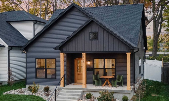 Jeffersonville House | Urban Sophistication Mid Century - Farm Home