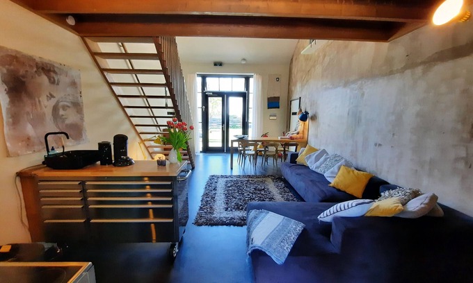 Metslawier Apartment | Vacation in a little school? Former classrooms with communal living kitchen!