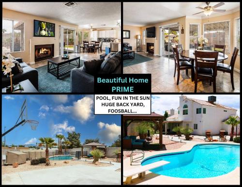 Las Vegas House | Vegas Getaway, Pool, Basket Ball, Games, Cook