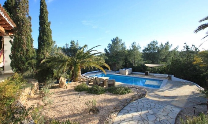 Santa Eulalia del Rio Villa | Very Private Family Villa with Apt, Pool, A/C. EV Charge. walk to beach