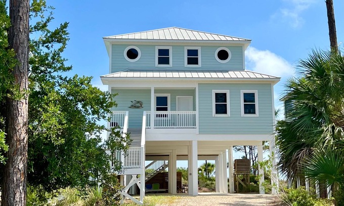 Cape San Blas House | Views Galore from this Gulf Front Beauty in Gated Community with Shared Pool