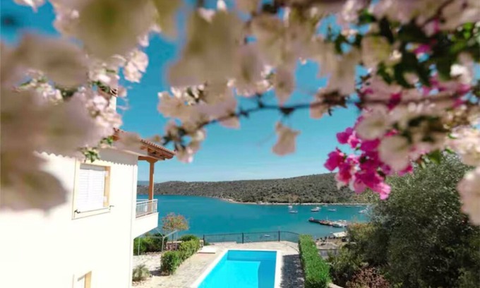 Vivari Villa | Villa Artemis, endless sea view, 250m. from the beach
