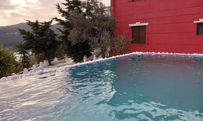 Skopelos Villa | Villa Aspalathus Red, Pool and Panoramic Views to fulfil your Aegean memories